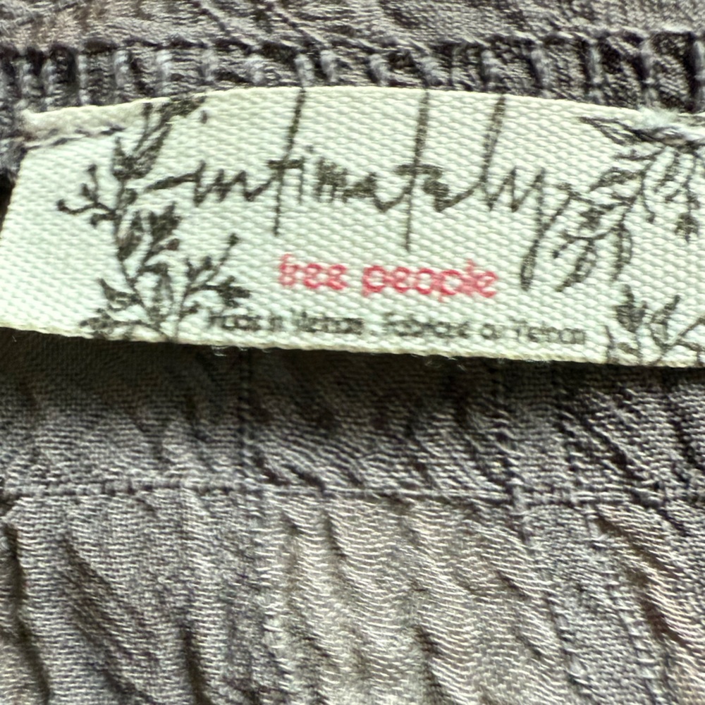 FREE PEOPLE Everythings Rosy Solid Bodysuit / Dark Gull Grey - Picture 4 of 9
